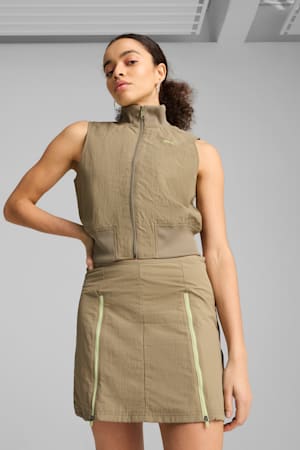 DARE TO Full-Zip Woven Vest Women, Velvet Moss, extralarge-GBR