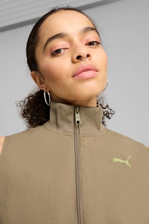 DARE TO Full-Zip Woven Vest Women, Velvet Moss, extralarge-GBR