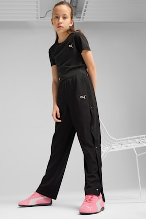 WARDROBE ESS Relaxed Popper Pants Youth, PUMA Black, extralarge-GBR