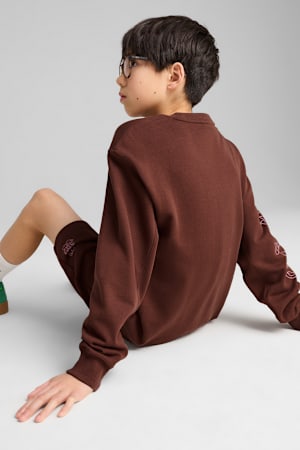 PUMA x TMNT Relaxed Graphic Crew Youth, Chocotart, extralarge-GBR