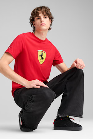 Scuderia Ferrari HP Race Coloured Big Shield Tee Men, Rosso Corsa, extralarge-GBR