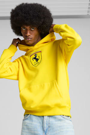 Scuderia Ferrari HP Race Big Shield Hoodie Men, Speed Yellow, extralarge-GBR