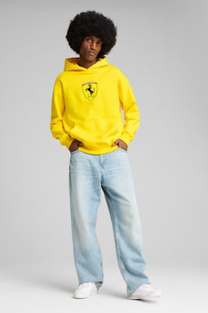 Scuderia Ferrari HP Race Big Shield Hoodie Men, Speed Yellow, extralarge-GBR