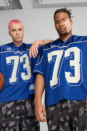 Dress Code Football-Inspired Basketball Jersey Men, Vivid Blue, extralarge-GBR