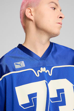 Dress Code Football-Inspired Basketball Jersey Men, Vivid Blue, extralarge-GBR