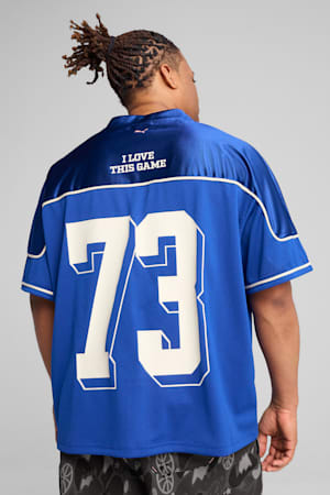 Dress Code Football-Inspired Basketball Jersey Men, Vivid Blue, extralarge-GBR