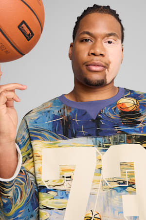 Dylan Exhibit Hockey-Inspired Basketball Sweater Men, Vivid Blue-AOP, extralarge-GBR