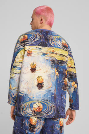 Dylan Exhibit Hockey-Inspired Basketball Sweater Men, Vivid Blue-AOP, extralarge-GBR