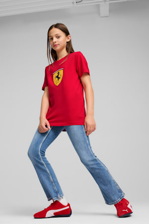 Scuderia Ferrari HP Race Colored Big Shield Tee Youth, Rosso Corsa, extralarge-GBR