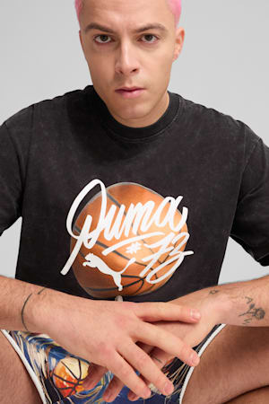 Dylan Exhibit Basketball Tee Men, PUMA Black, extralarge-GBR