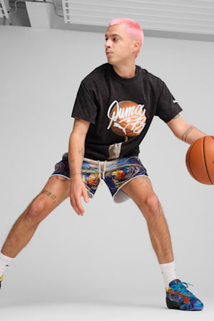 Dylan Exhibit Basketball Tee Men, PUMA Black, extralarge-GBR
