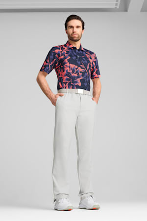MATTR Broken Flower Golf Polo Men, Deep Navy-Peach Frost, extralarge-GBR