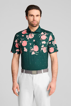 MATTR Freshly Picked Golf Polo Men, Dark Myrtle-Pink Fruit, extralarge-GBR
