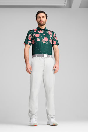 MATTR Freshly Picked Golf Polo Men, Dark Myrtle-Pink Fruit, extralarge-GBR
