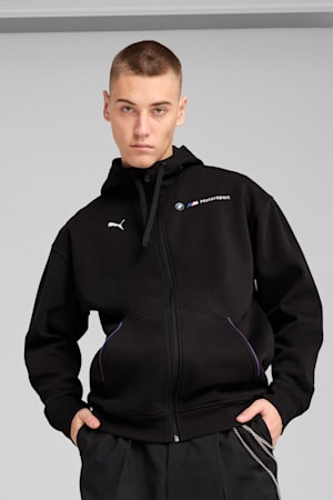 BMW M Motorsport Essentials+ Hooded Fleece Jacket Men, PUMA Black, extralarge-GBR