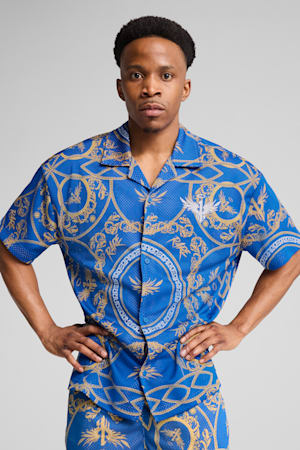Melo Golden Basketball Shirt Men, PUMA Team Royal-AOP, extralarge-GBR