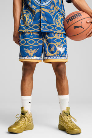 Golden Basketball Shorts Men, PUMA Team Royal-AOP, extralarge-GBR