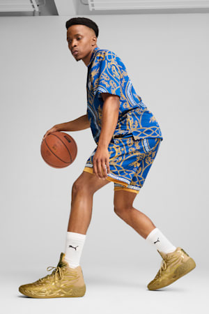 Golden Basketball Shorts Men, PUMA Team Royal-AOP, extralarge-GBR