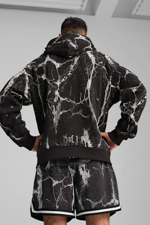 PUMA HOOPS x LAFRANCÉ Written in Chrome Hoodie Men, PUMA Black-Puma White AOP, extralarge-GBR