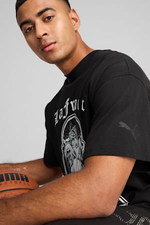 PUMA HOOPS x LAFRANCÉ Written in Chrome Tee Unisex, PUMA Black, extralarge-GBR
