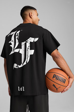 PUMA HOOPS x LAFRANCÉ Written in Chrome Tee Unisex, PUMA Black, extralarge-GBR
