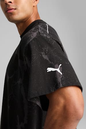 PUMA HOOPS x LAFRANCÉ Written in Chrome Marble Tee Unisex, PUMA Black-Flat Medium Gray AOP, extralarge-GBR