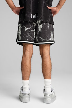 PUMA HOOPS x LAFRANCÉ Written in Chrome Basketball Shorts Men, PUMA Black-Puma White - AOP, extralarge-GBR