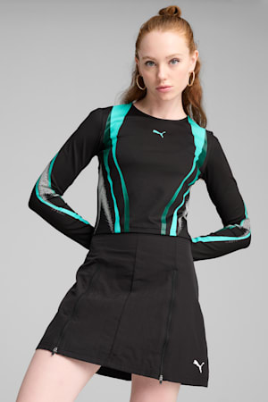 DARE TO Graphic Long Sleeve Tee Women, PUMA Black, extralarge-GBR