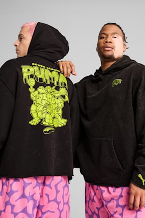 PUMA x TMNT Basketball Hoodie Men, PUMA Black, extralarge-GBR