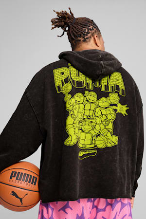 PUMA x TMNT Basketball Hoodie Men, PUMA Black, extralarge-GBR