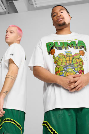 PUMA x TMNT Basketball Tee Men, PUMA White, extralarge-GBR