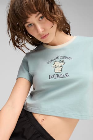PUMA x HELLO KITTY AND FRIENDS Graphic Baby Tee Women, Modern Mint, extralarge-GBR