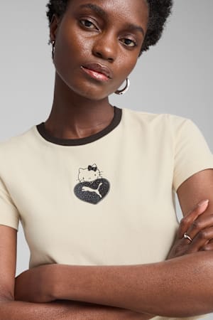 PUMA x HELLO KITTY AND FRIENDS Graphic Baby Tee Women, Alpine Snow, extralarge-GBR