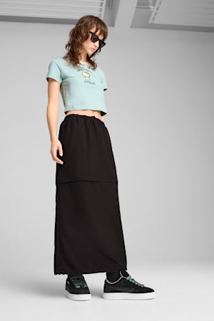 PUMA x HELLO KITTY AND FRIENDS Woven Maxi Skirt Women, PUMA Black, extralarge-GBR