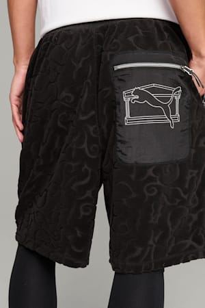 PUMA x ARIES Towelling Shorts Unisex, PUMA Black, extralarge-GBR