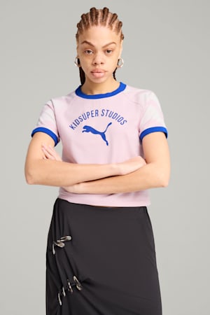 PUMA x KIDSUPER Tee Women, Rose Mauve, extralarge-GBR