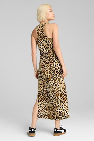 LEO LUXE Slim All-Over Print Dress Women, Alpine Snow, extralarge-GBR