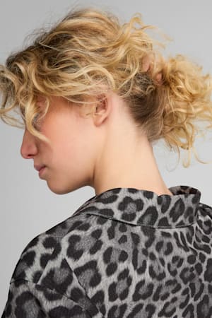 LEO LUXE Relaxed All-Over Print Woven Shirt Women, PUMA Black, extralarge-GBR