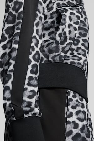 T7 LEO LUXE All-Over Print Short Track Jacket Women, PUMA Black, extralarge-GBR