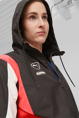 PUMA Queen Women's Football Jacket, PUMA Black-Fire Orchid-Warm White, extralarge-GBR