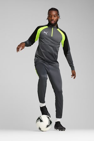 individualLIGA Quarter-Zip Top Men, Galactic Gray-Yellow Alert, extralarge-GBR