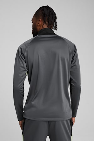individualLIGA Quarter-Zip Top Men, Galactic Gray-Yellow Alert, extralarge-GBR