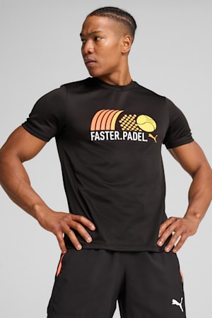 individual Padel Graphic Tee 2.0 Men, PUMA Black, extralarge-GBR
