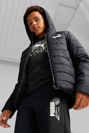 Essentials Padded Jacket Youth, Puma Black, extralarge-GBR