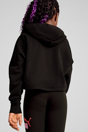 Essentials Logo Cropped Hoodie Youth, PUMA Black, extralarge-GBR