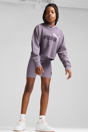 Essentials Logo Cropped Hoodie Youth, Pale Plum, extralarge-GBR