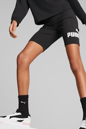 Essentials+ Logo Short Leggings Youth, PUMA Black, extralarge-GBR