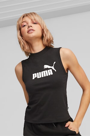 Essentials Slim Logo Tank Top Women, PUMA Black, extralarge-GBR