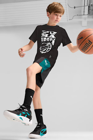 BASKETBALL BLUEPRINT Youth Tee, PUMA Black-Club Navy, extralarge-GBR