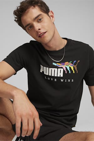 ESS+ LOVE WINS Men's Tee, PUMA Black, extralarge-GBR